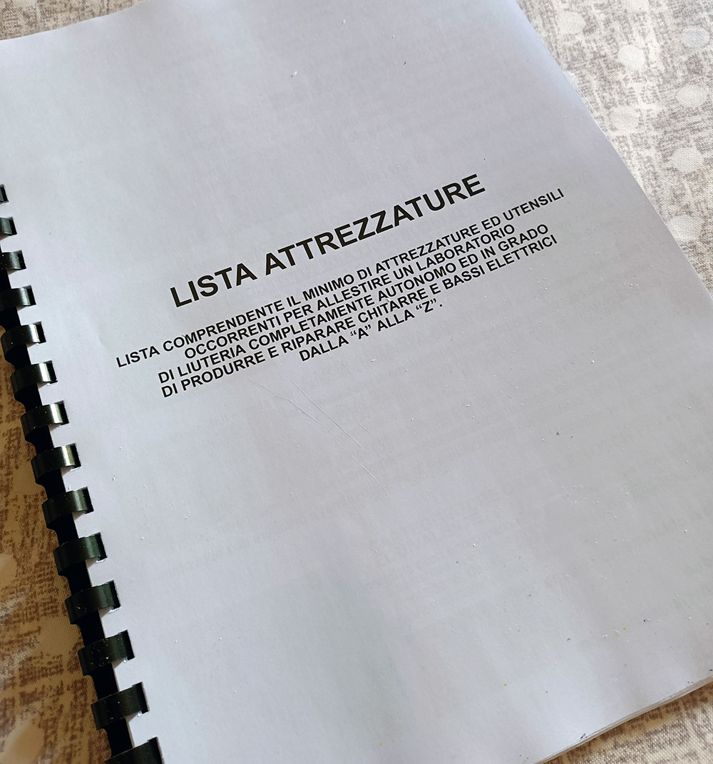 Attrezzatura per liuteria Elettrica